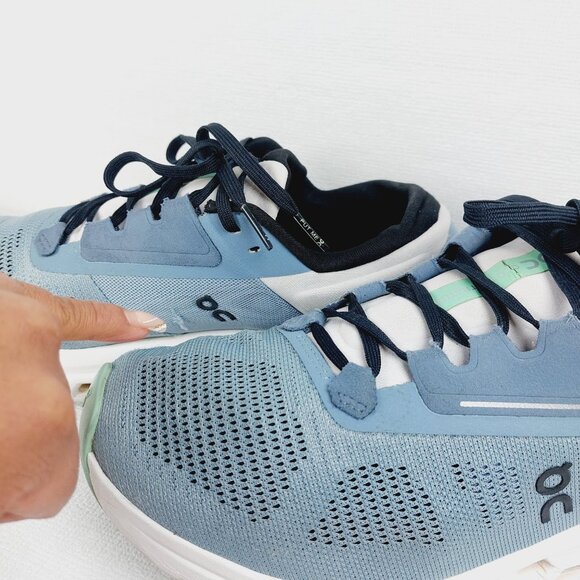 On Run Men's Wash Metal Blue Cloudstratus 3 Athletic Running Shoes Size 8.5 - Picture 8 of 15